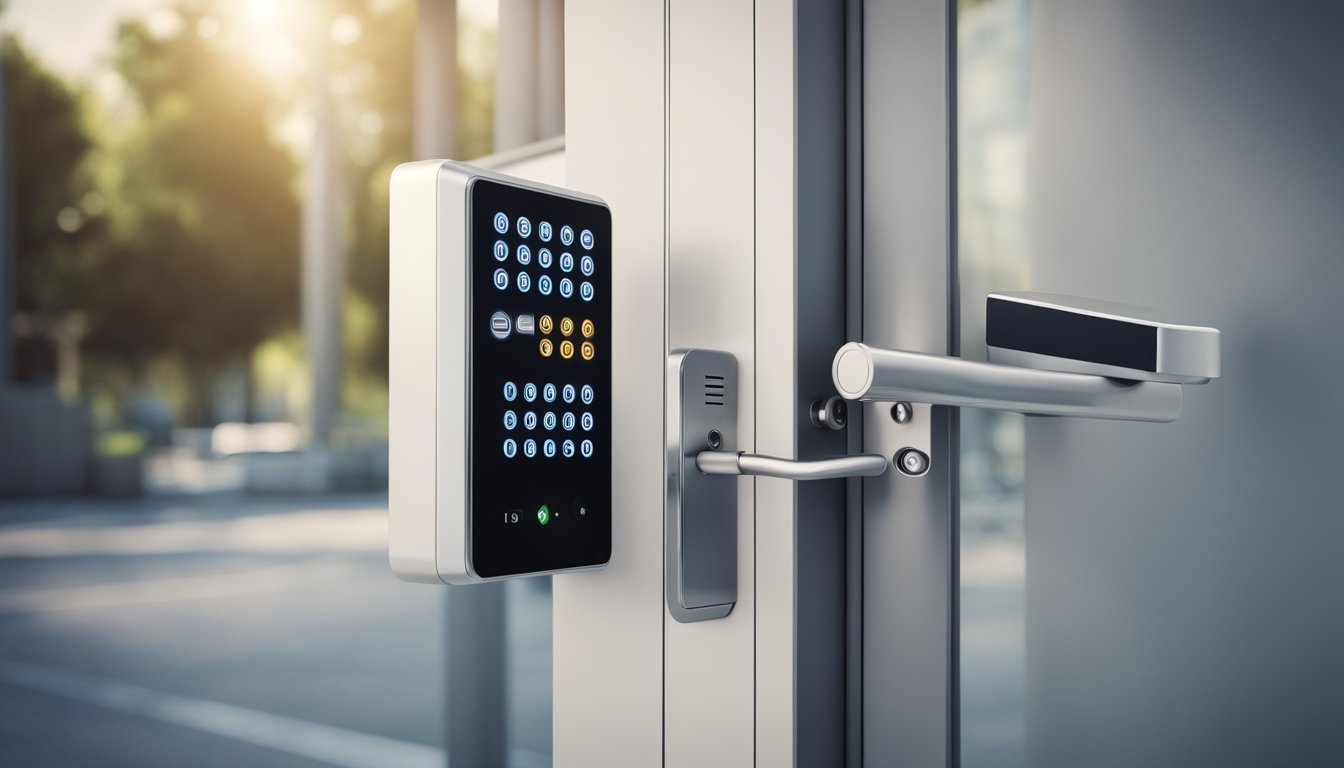 Access control on a door